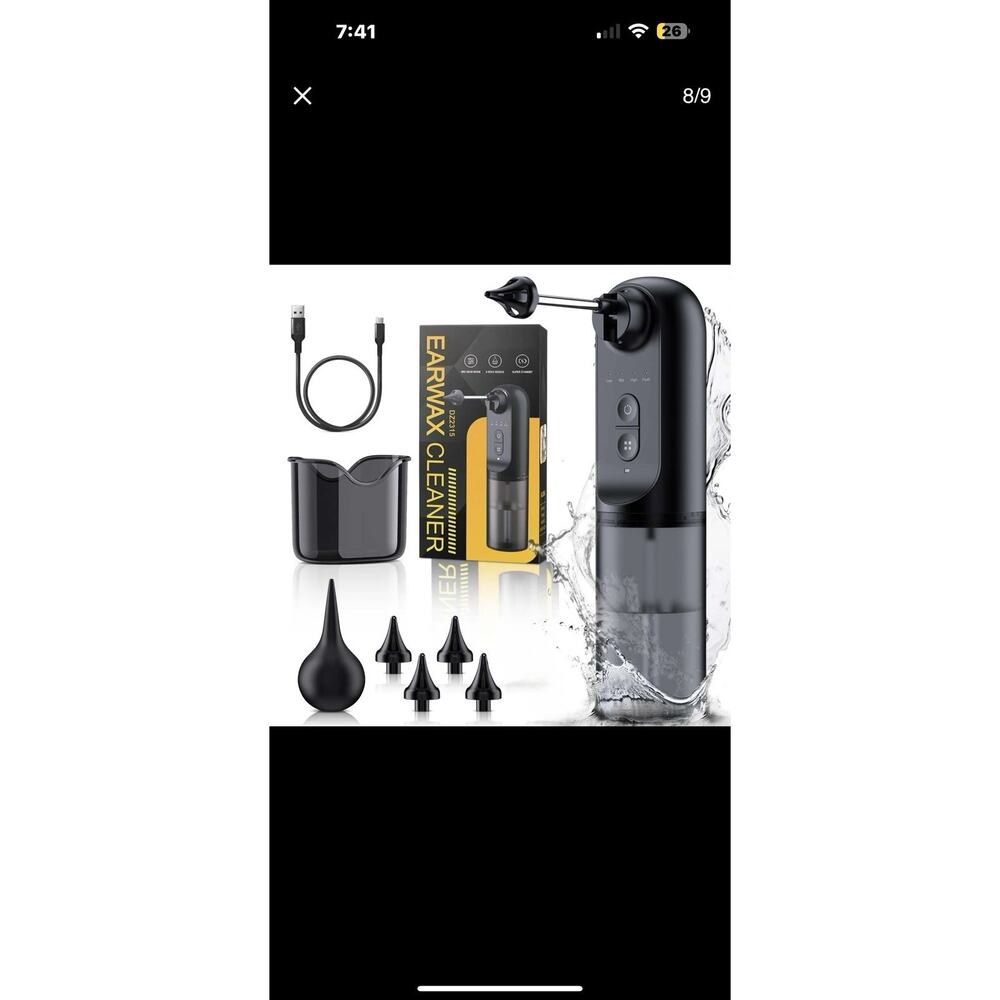 Ear Wax Removal Kit，Electric Ear Cleaner with Ear Irrigation Flushing System，Ear